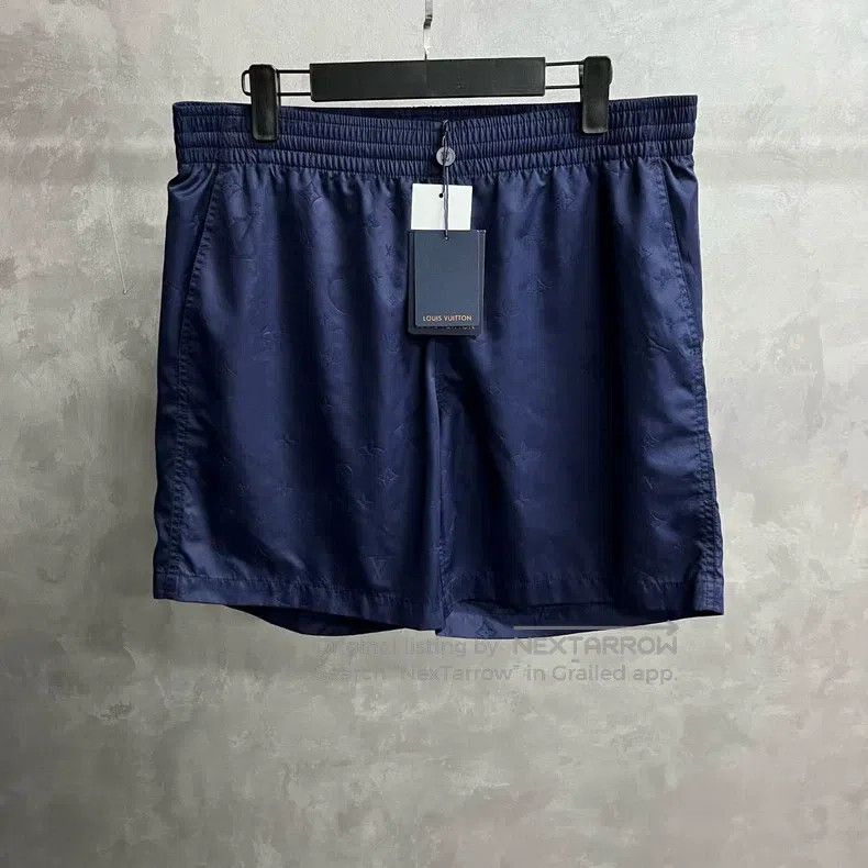 Louis Vuitton Louis Vuitton size l Navy Blue Beach Full Print Casual Shor Size US 30 / EU 46 - 1 Thumbnail