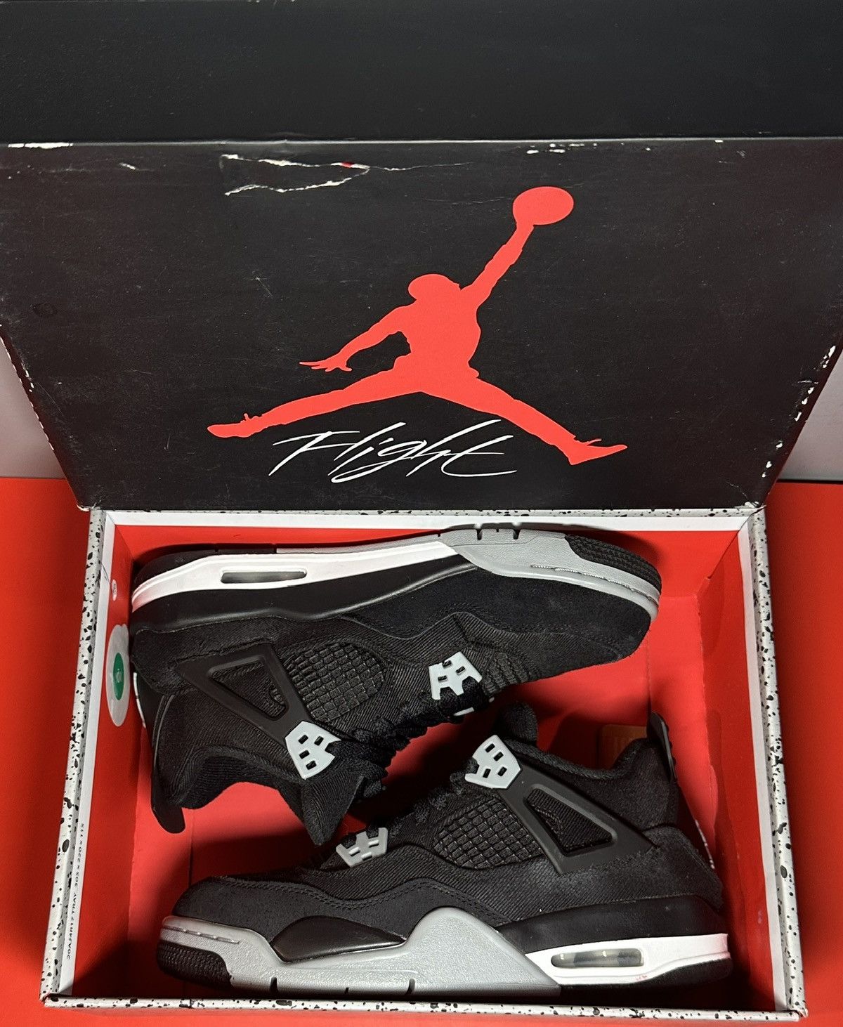 Jordan Brand Size 6.5 (GS) - Jordan 4 Retro SE Black Canvas Size US 6.5 / EU 39-40 - 9 Thumbnail