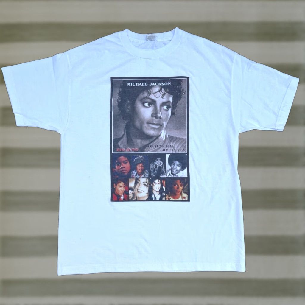 Vintage VINTAGE Michael Jackson Life Tribute Memorial T-shirt 1958-2009 Sz XL Size US XL / EU 56 / 4 - 1 Thumbnail