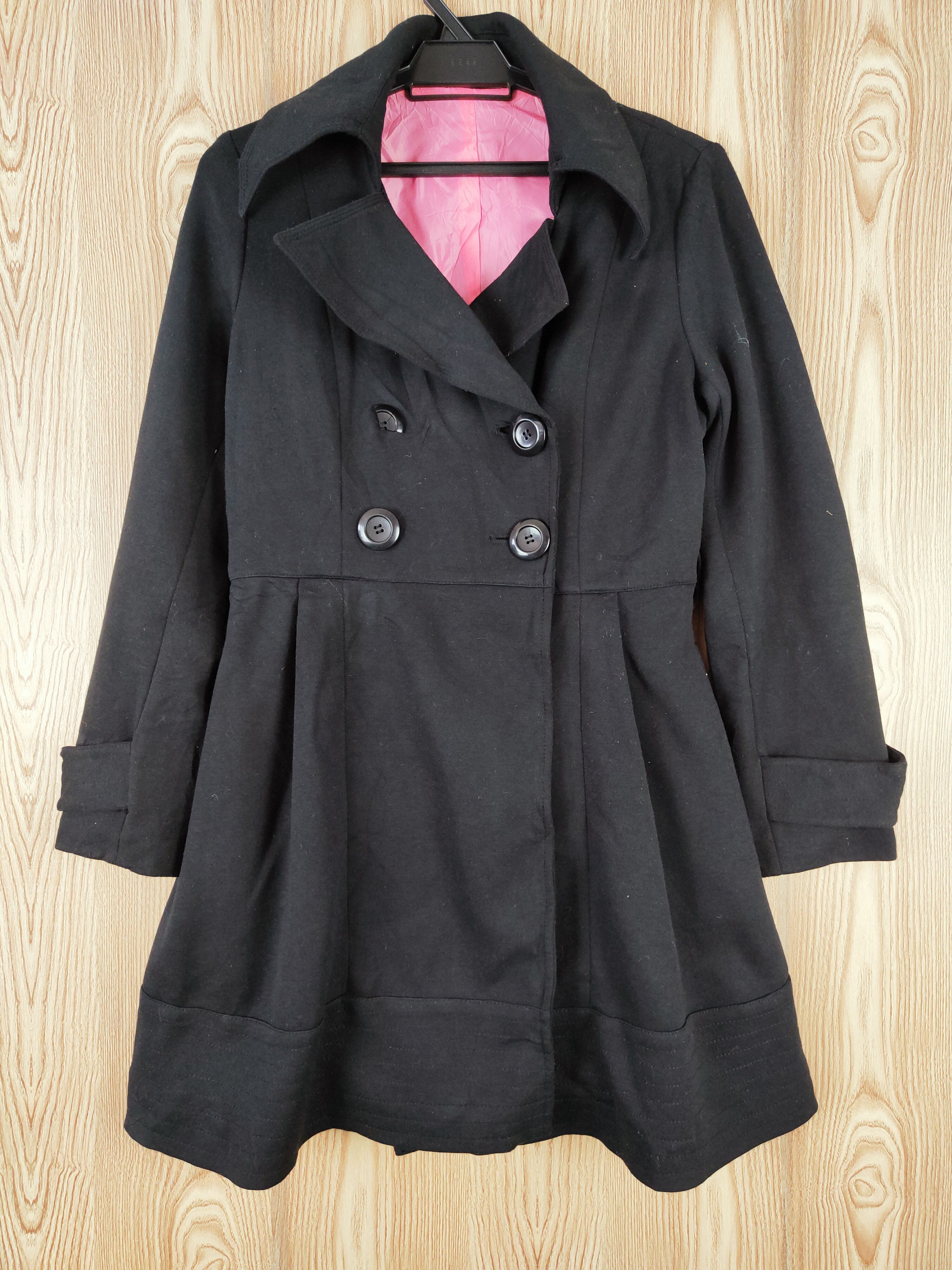 Japanese Brand × Vintage Crazy Angel Black Skirt Coats (Winter Comfortable design) Size L / US 10 / IT 46 - 1 Thumbnail