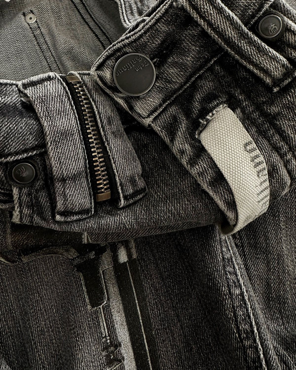 John Galliano Sz44 2008 Runway Pistol Gun Illusion Denim Size US 28 / EU 44 - 5 Thumbnail