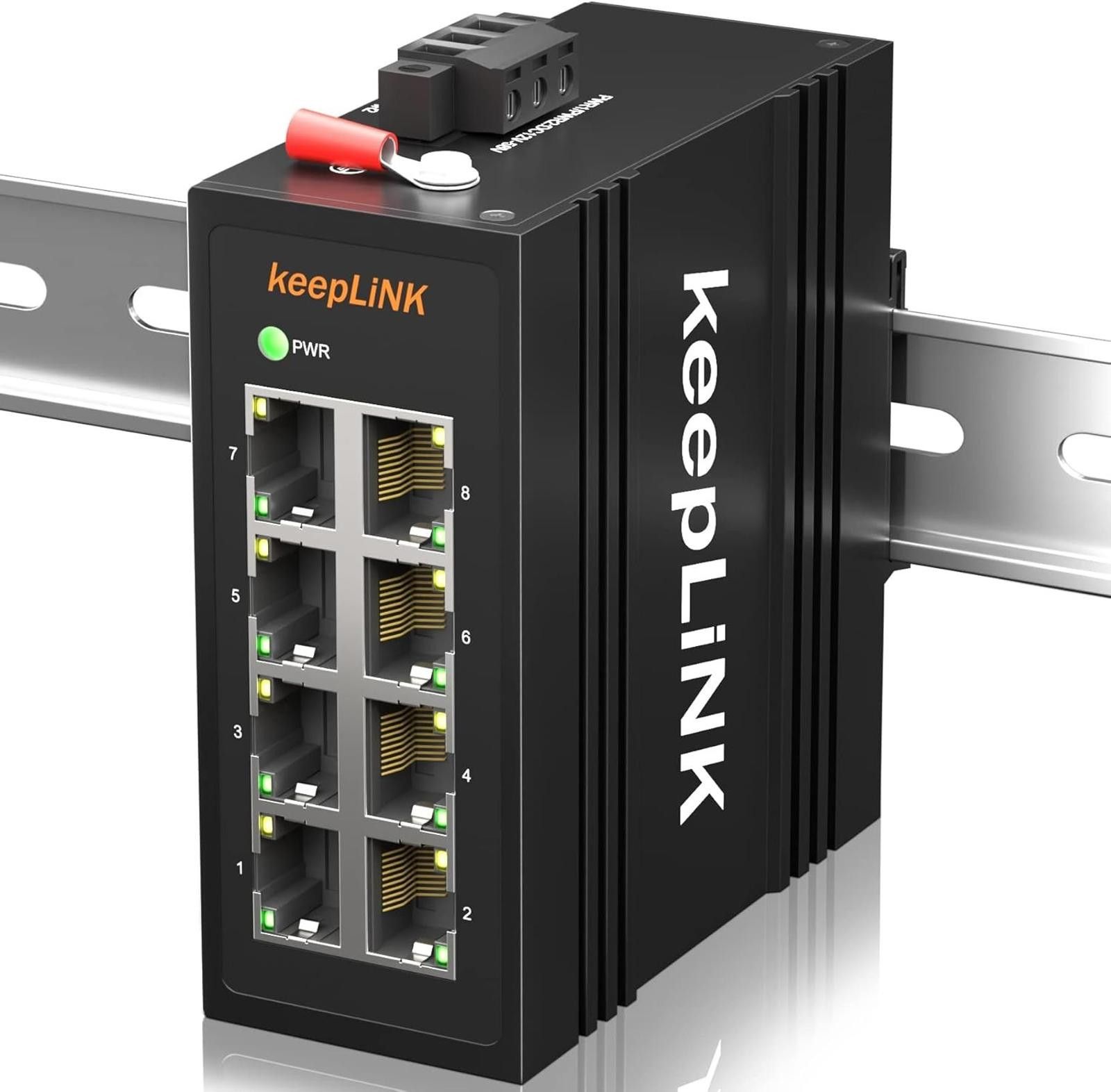 Keeping NY Everywhere 8-Port Industrial Ethernet Switch, Keeplink Kp-9000-45-5tp Size ONE SIZE - 6 Thumbnail