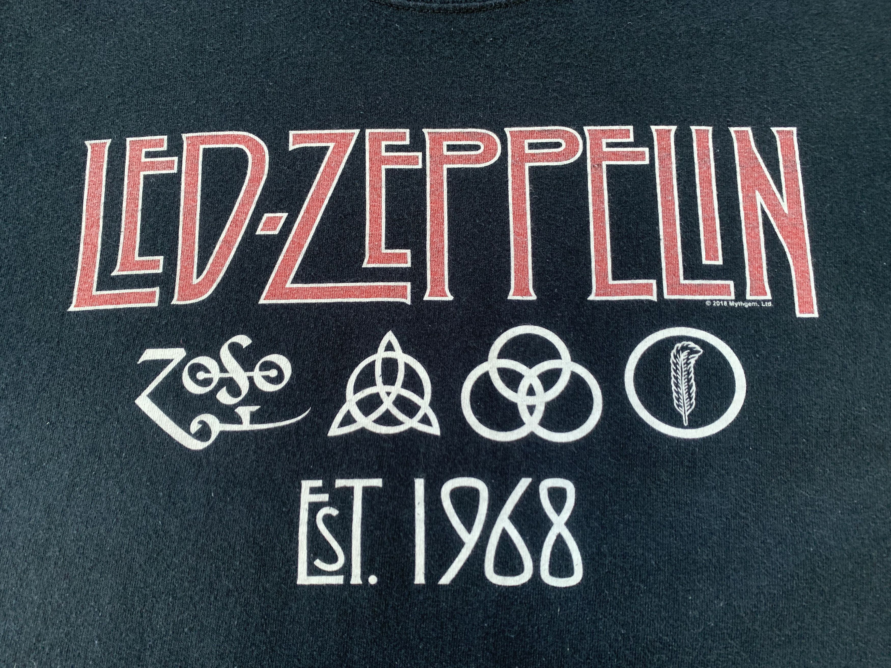 Band Tees Gildan Led Zeppelin Black Printed T Shirt Size US XL / EU 56 / 4 - 5 Thumbnail