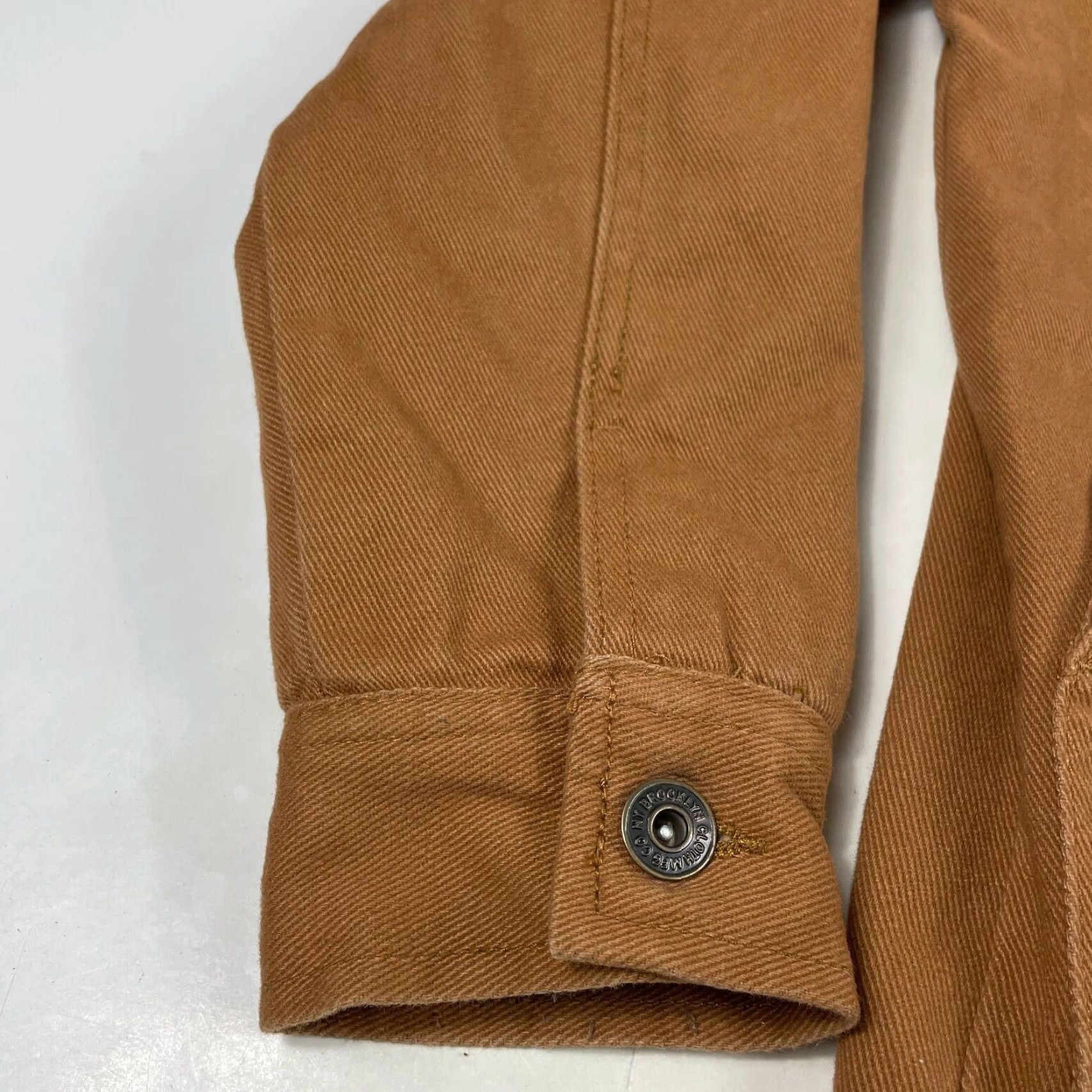 CLOT Brooklyn Cloth Jacket Mens Medium Brown Twill Flannel Lined Field Workwear Military Jacket Wind-Resistant Pockets Fall Winter Spring Size US M / EU 48-50 / 2 - 7 Thumbnail