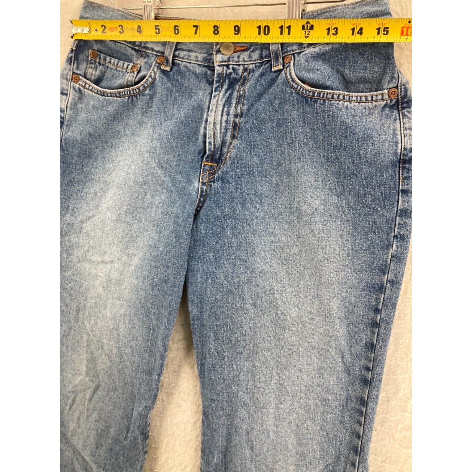 Lucky Brand VINTAGE Lucky Brand Jeans Womens 12/31 Denim Blue 5-Pocket Classic Fit 31in Inseam, USA Made Dungarees Size 34" / US 12 / IT 48 - 2 Thumbnail