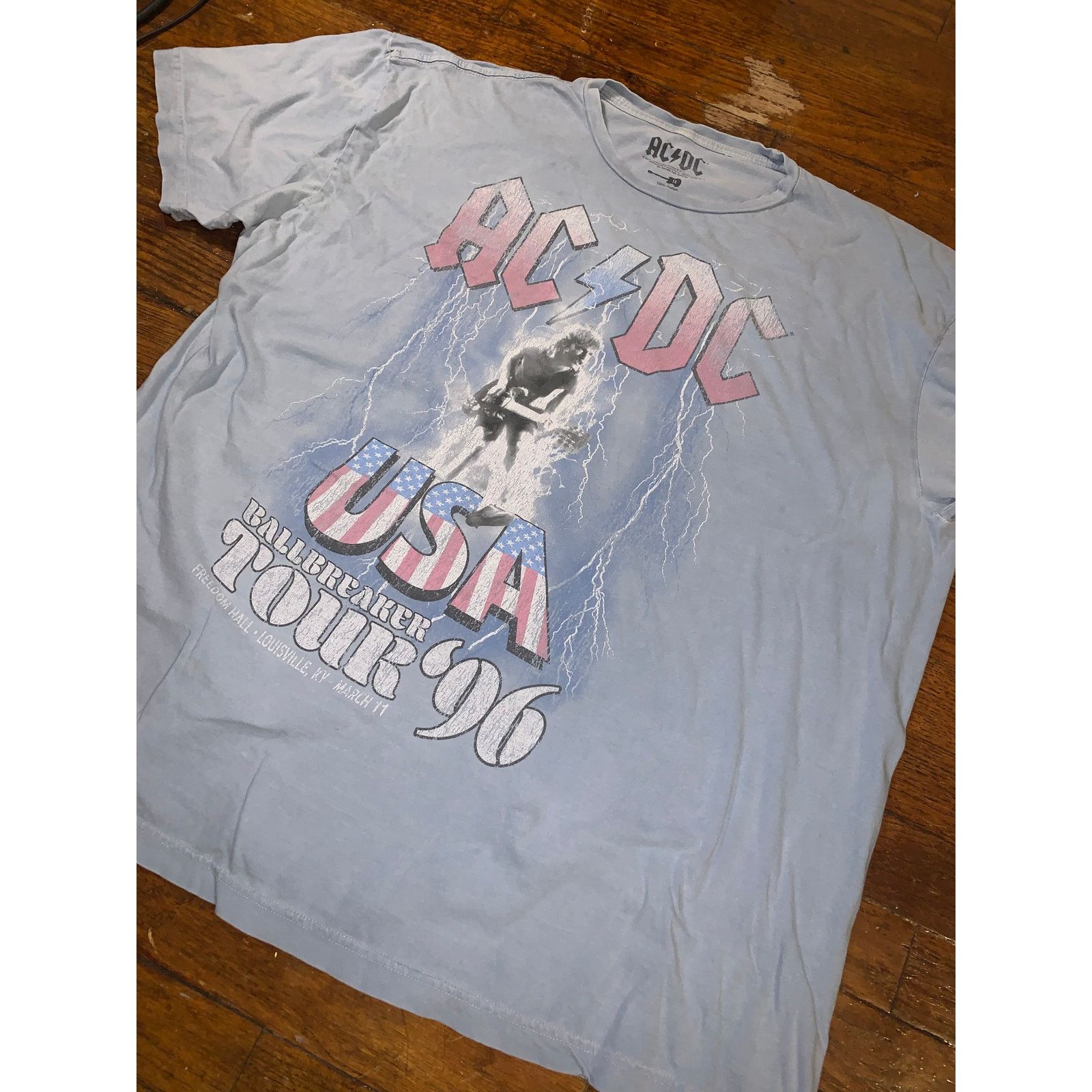 AC/DC × Band Tees ACDC Ballbreaker Tour T Shirt XL Blue Rock Band Tee Reprint Size US XL / EU 56 / 4 - 3 Thumbnail