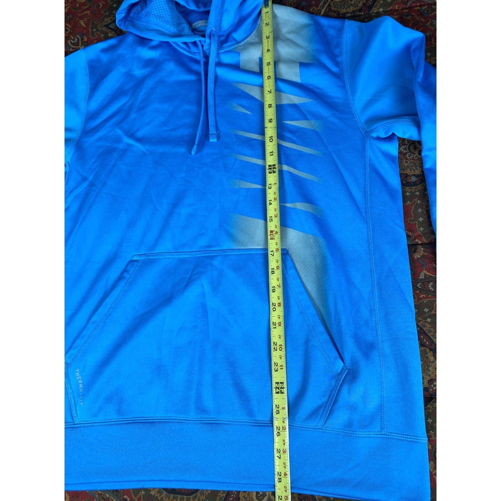 Logo Athletic VINTAGE Nike Air Therma Fit Hoodie Sweatshirt Aqua Big Logo Athletic Sz M Size US M / EU 48-50 / 2 - 4 Thumbnail