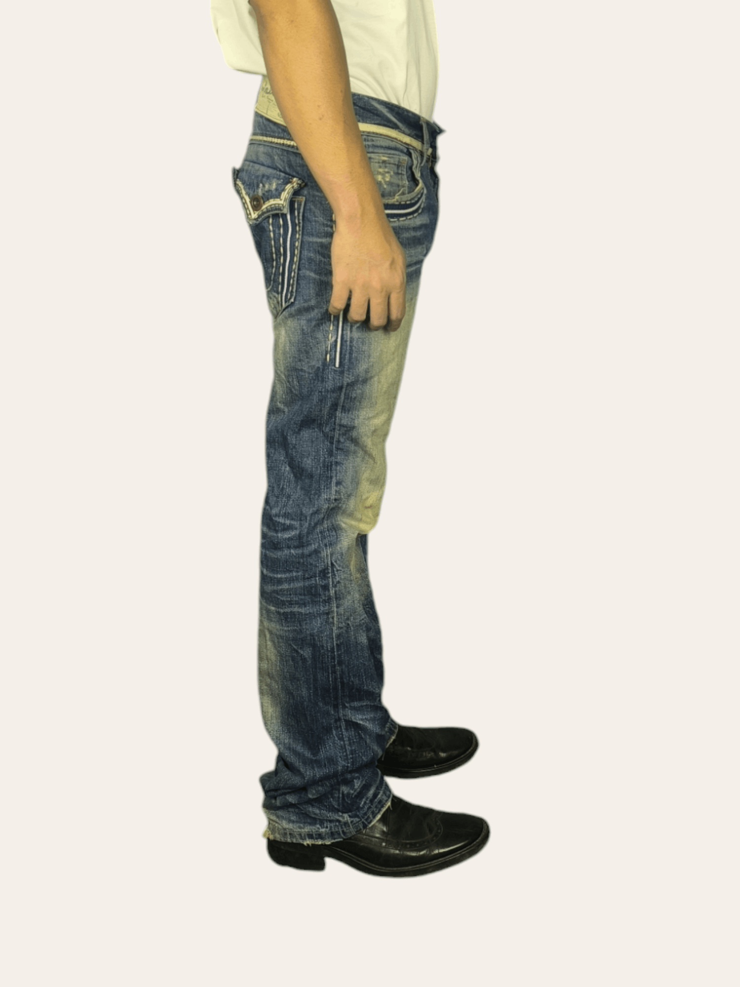 If Six Was Nine × Japanese Brand Lolita Japan Max Claw Mark Distressed Jeans Size US 34 / EU 50 - 2 Thumbnail