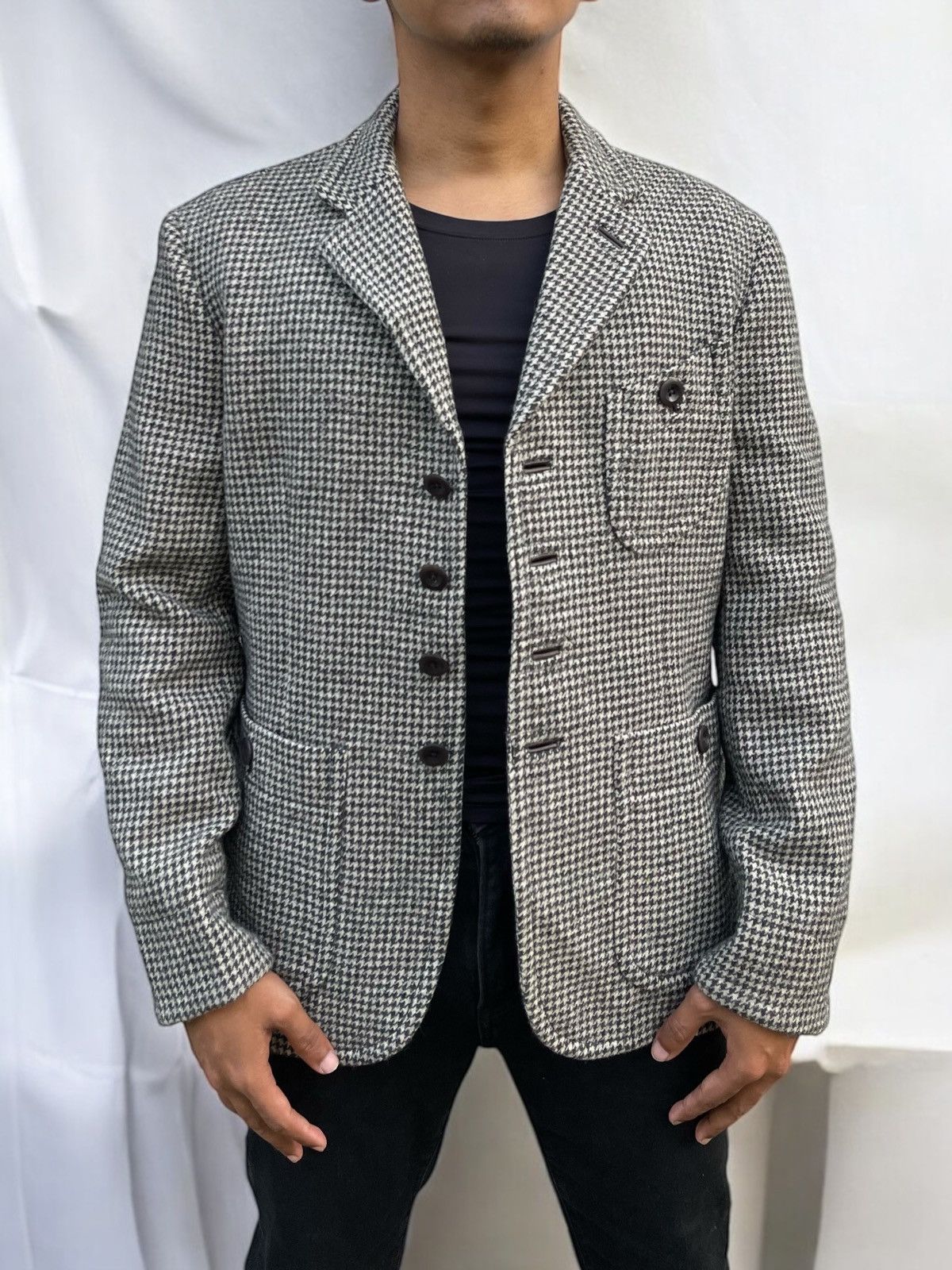 Paul Smith × Vintage 🔥Vintage Paul Smith Men's Diagonal Check Button Jacket Size US M / EU 48-50 / 2 - 1 Thumbnail