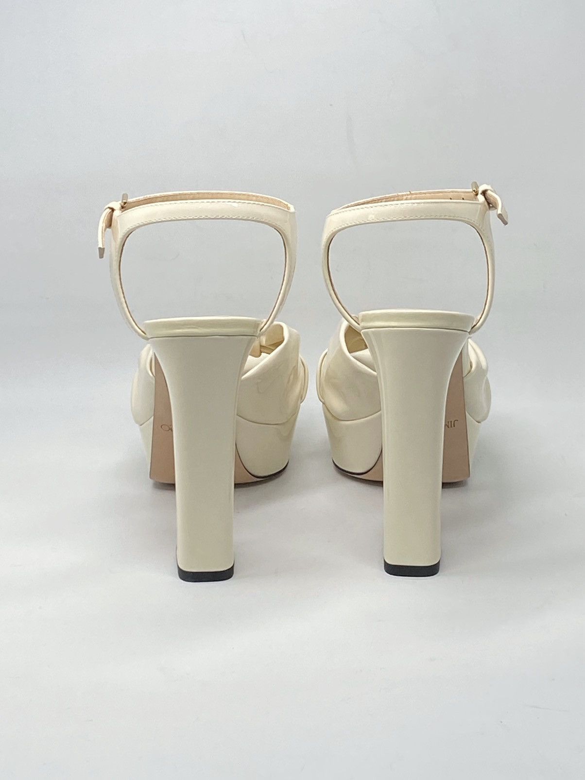 Jimmy Choo Jimmy Choo Patent Leather Ankle-Strap Platform Sandals Size US 8 / IT 38 - 10 Thumbnail