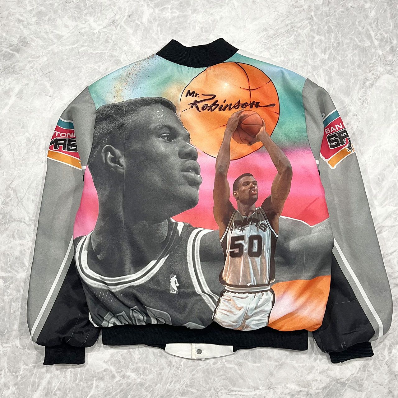 VTG 90s SAN ANTONIO SPURS FANIMATION JACKET David Robinson