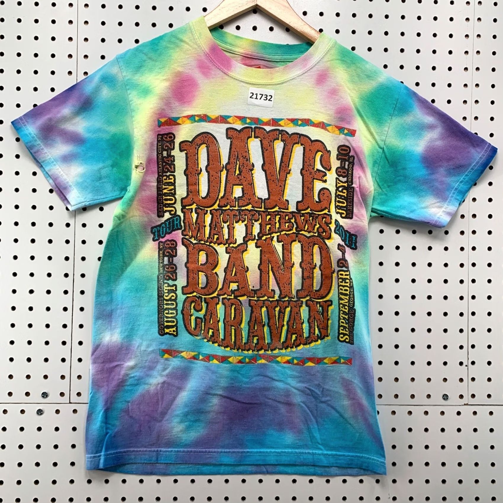 Hanes Dave Matthews Band Shirt Tie Dye 2011 Adult Small Music Rock TEE 17x26 Size US S / EU 44-46 / 1 - 6 Thumbnail