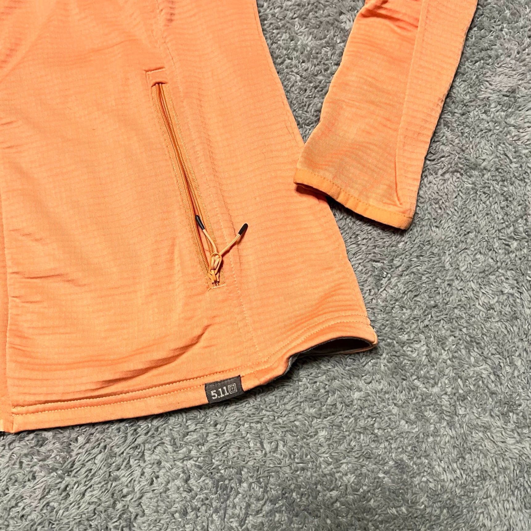 Vintage 5.11 Tactical Shirt Womens Medium Orange Half Zip Long Sleeve Sweater Size M / US 6-8 / IT 42-44 - 2 Thumbnail