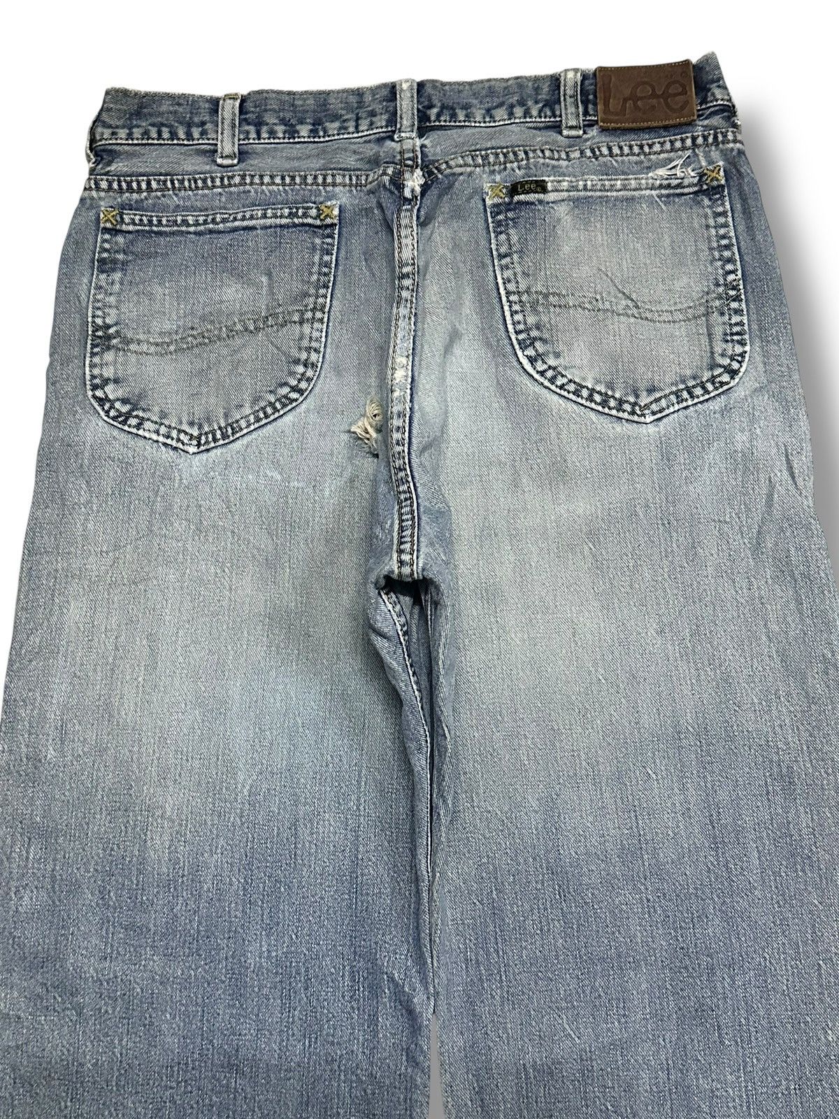 Vintage Lee Distressed Jeans Baggy Loose Style Faded Wash