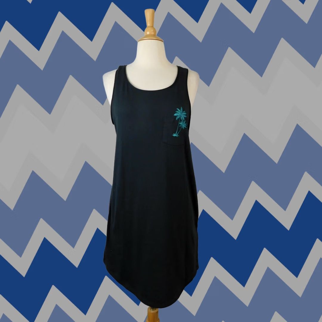 Vintage Jenni Sleepshirt 1X Plus Charcoal Black Cotton Blend Polyester Knit Sleeveless Nightgown Women Sh0? Size XL / US 12-14 / IT 48-50 - 1 Thumbnail