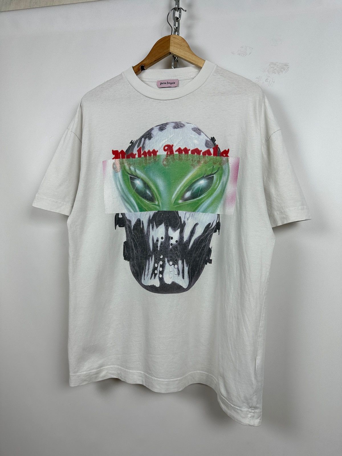 Palm Angels Palm Angels Alien White T-Shirt Size US L / EU 52-54 / 3 - 3 Thumbnail