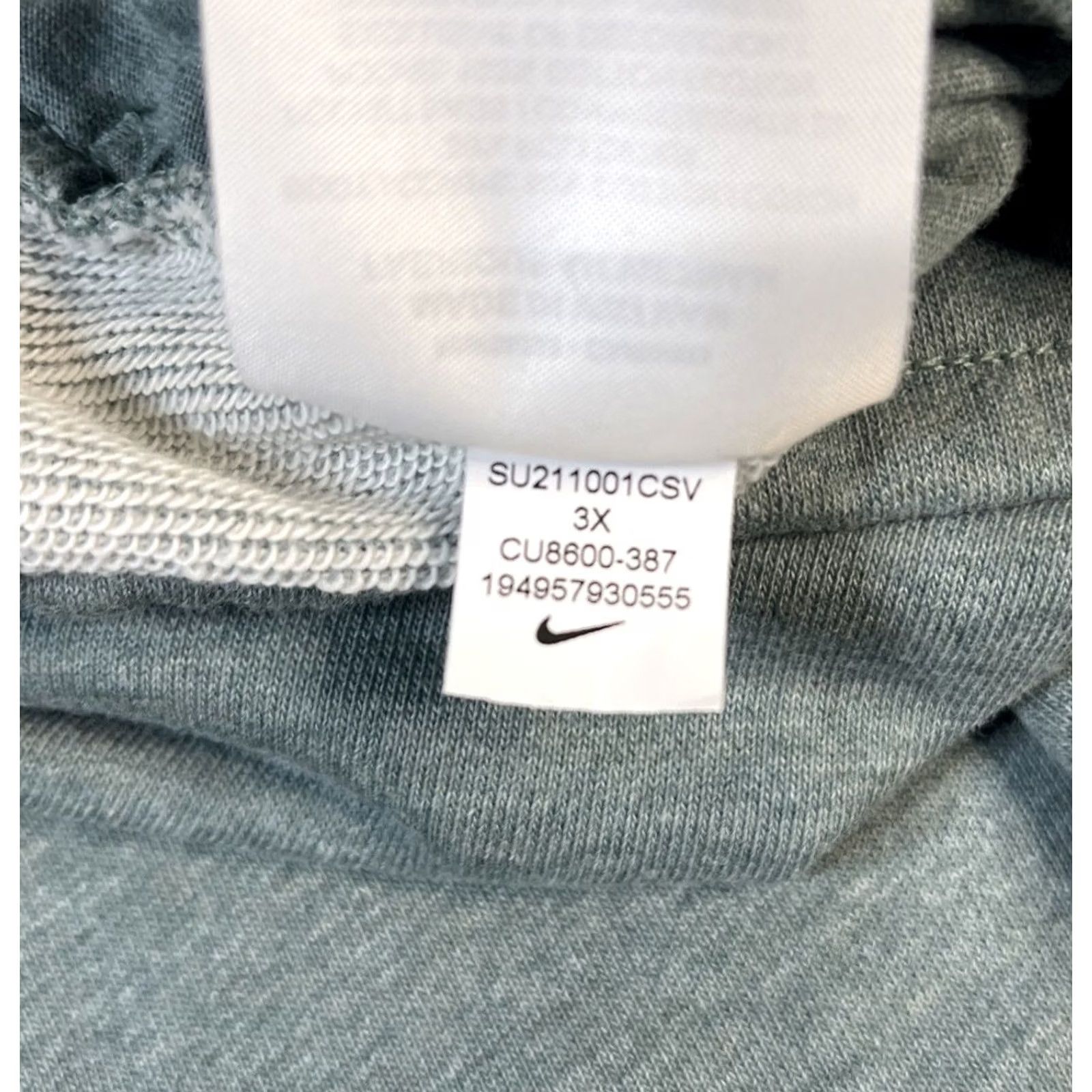 Nike Nike Women’s Sweat Shorts 3XL XXXL Green Swoosh Drawstring Regular Fit Size 40" / US 18 - 5 Thumbnail
