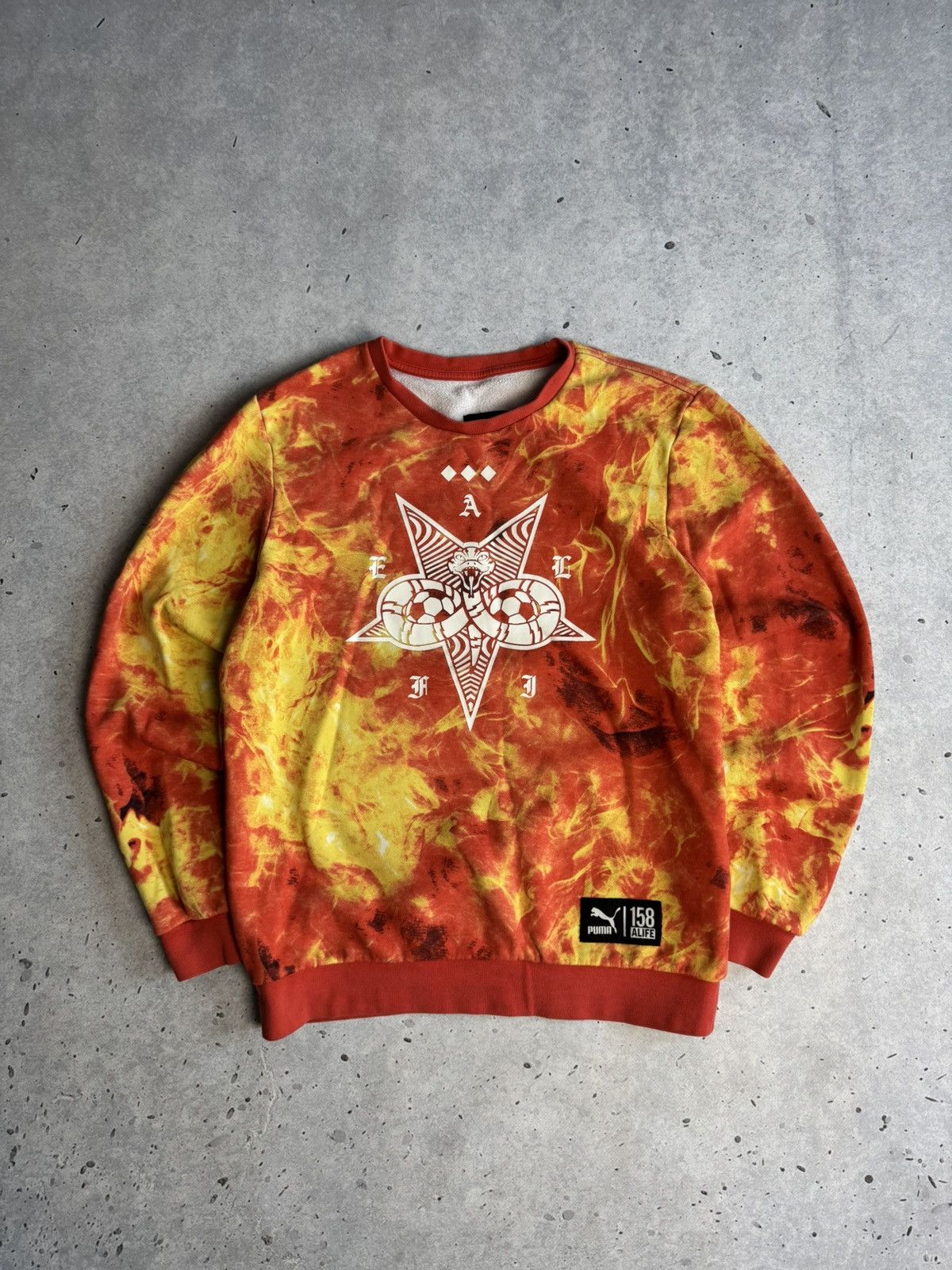 Alife × Puma Puma x Alife 158 Fire Pentagram Sweatshirt Skateboarding Size US M / EU 48-50 / 2 - 1 Thumbnail