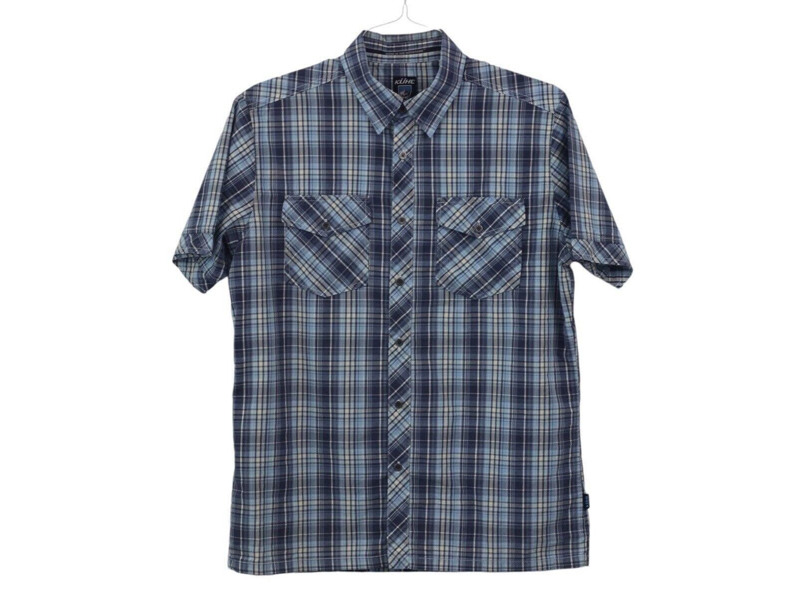 Kuhl Kuhl Suncel Shirt Blue Plaid Button Short Sleeve Outdoor M Size US M / EU 48-50 / 2 - 1 Thumbnail
