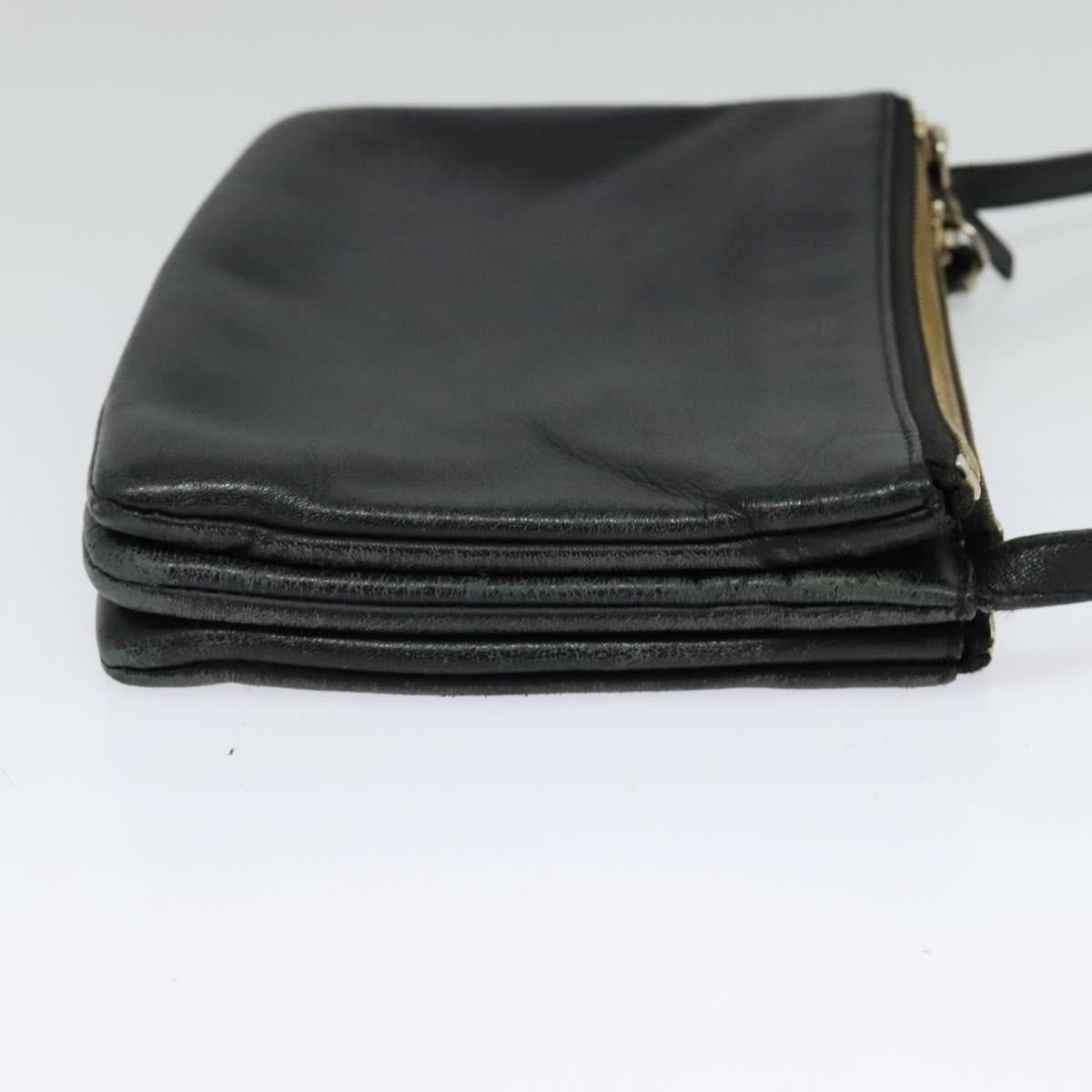 Celine CELINE Trio Shoulder Bag Leather Black Gold Size ONE SIZE - 5 Thumbnail