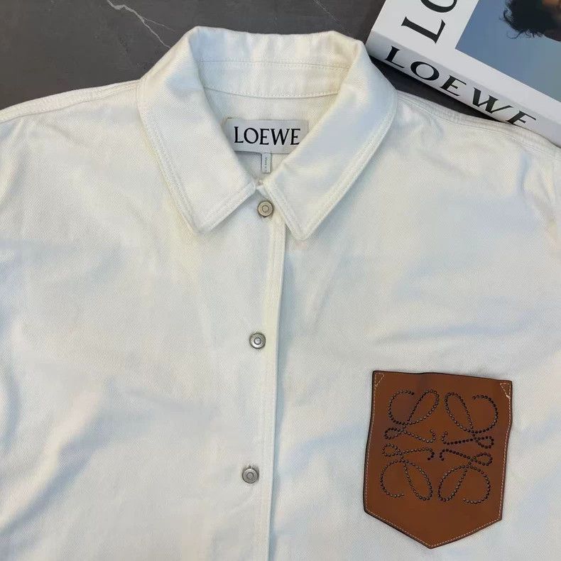 Loewe Loewe White denim jacket Size S / US 4 / IT 40 - 5 Thumbnail