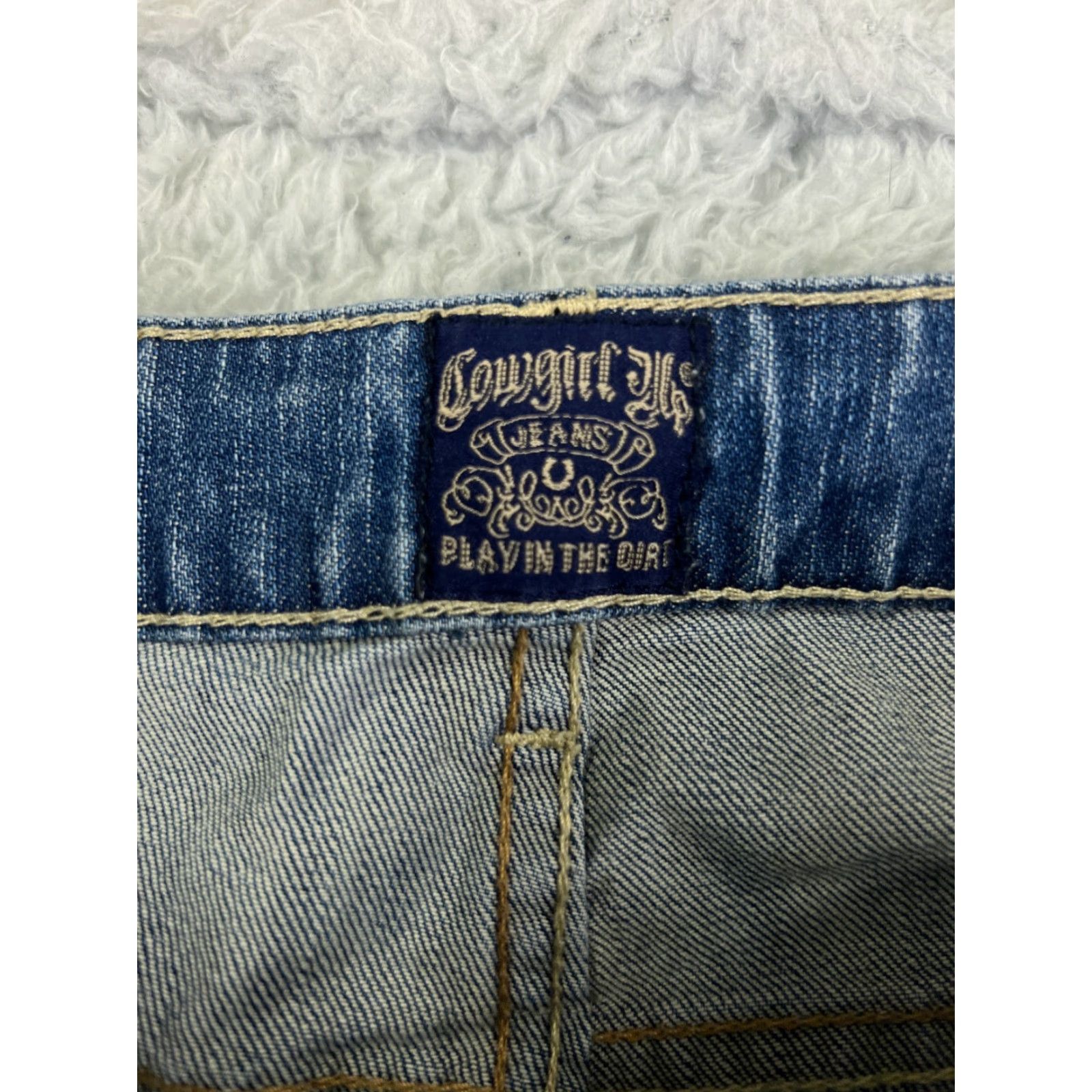 Denime Cowgirl Up Jeans Women 4 26x34 Blue Denim Boot Cut Cotton Dont Fence Me Size 27" / US 4 / IT 40 - 6 Thumbnail