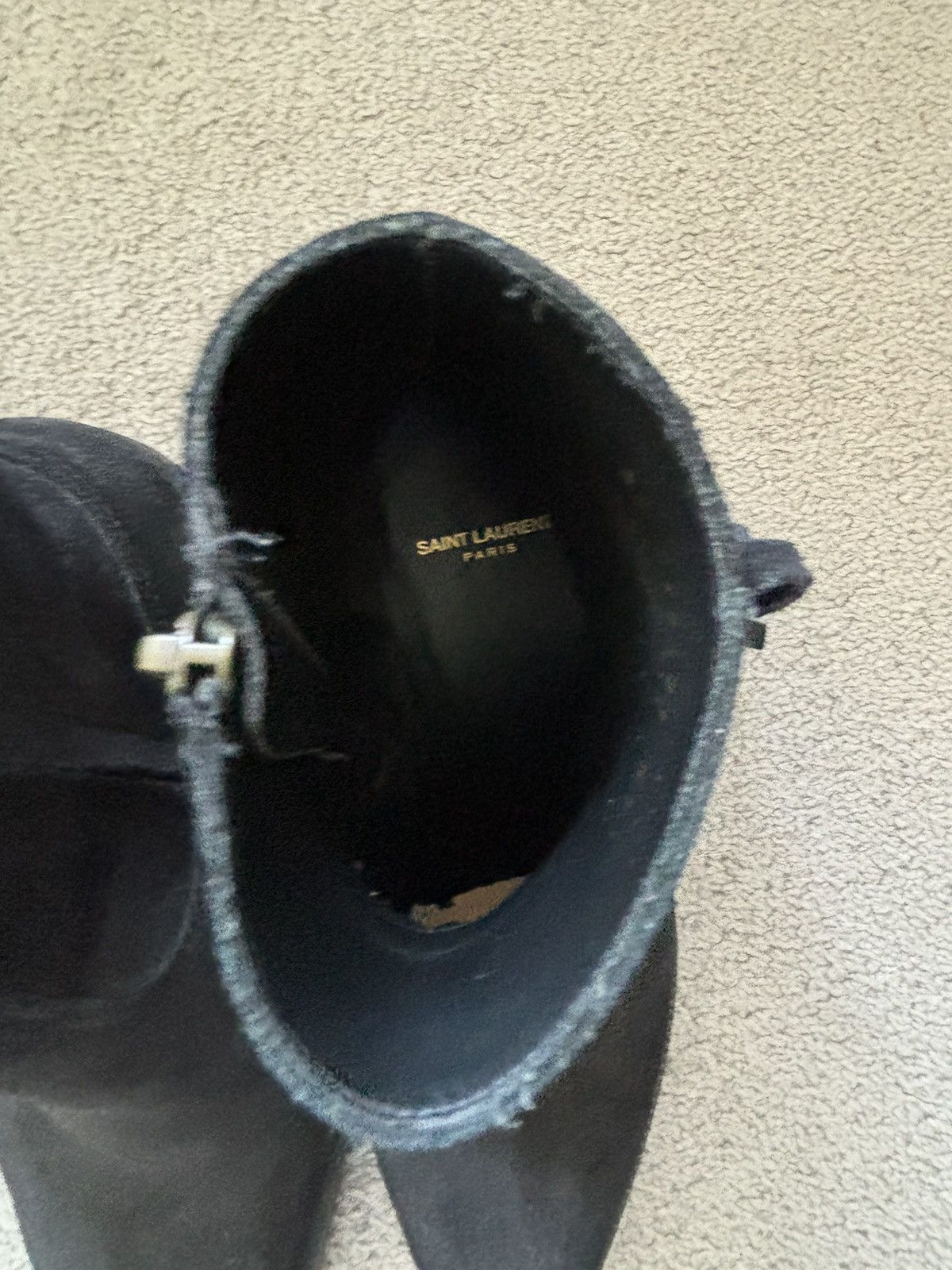 Saint Laurent Paris Saint Laurent Black Fringed Lukas Boots Size US 8 / EU 41 - 5 Thumbnail
