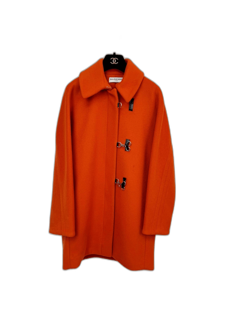 Balenciaga Balenciaga Wool Coat with Missing Brooch-2505 Size XS / US 0-2 / IT 36-38 - 1 Thumbnail