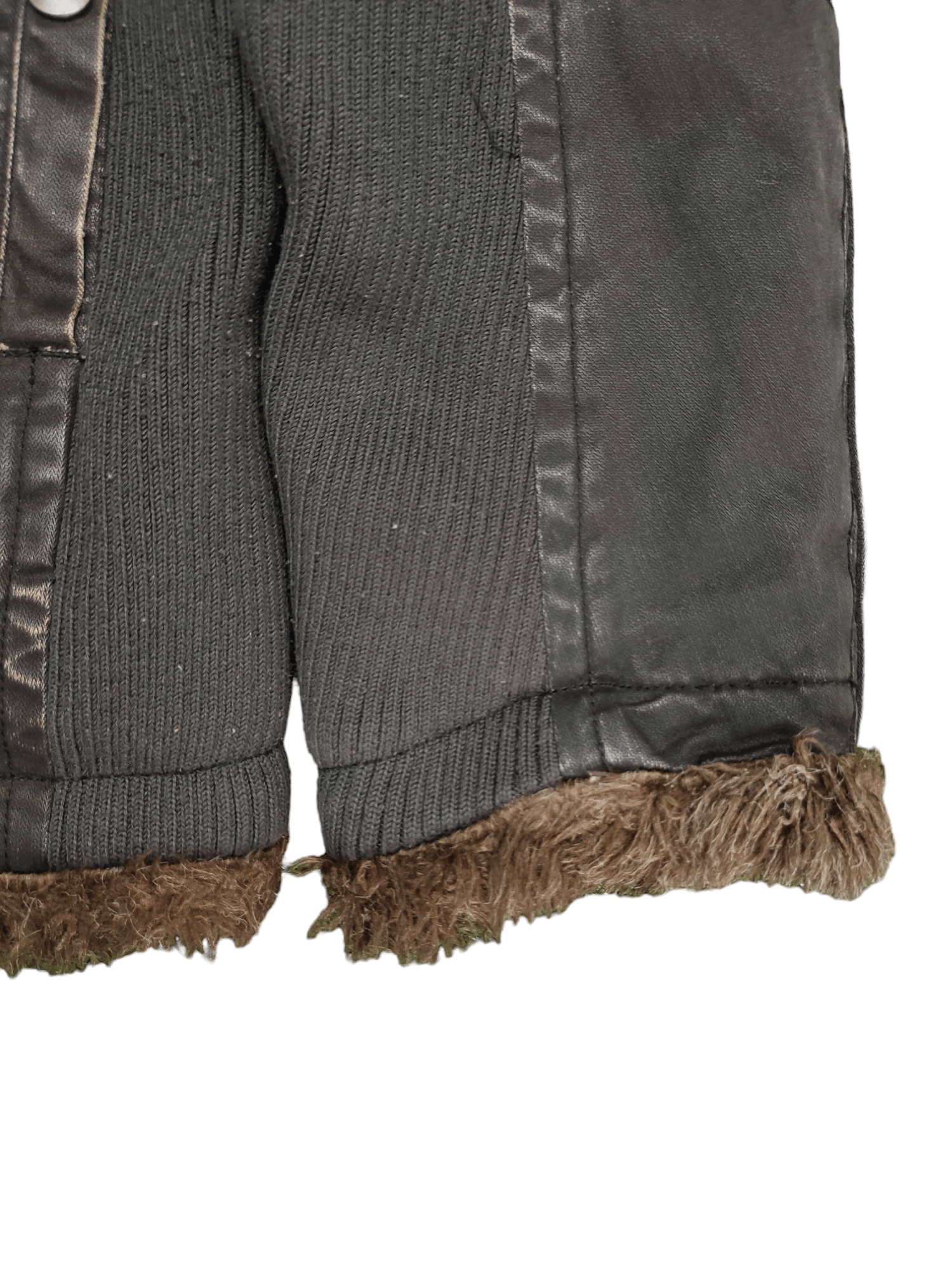 Chevignon Chevignon Waxed Faux Fur Zip Jacket Ifsixwanine lgb Style Size US L / EU 52-54 / 3 - 6 Thumbnail