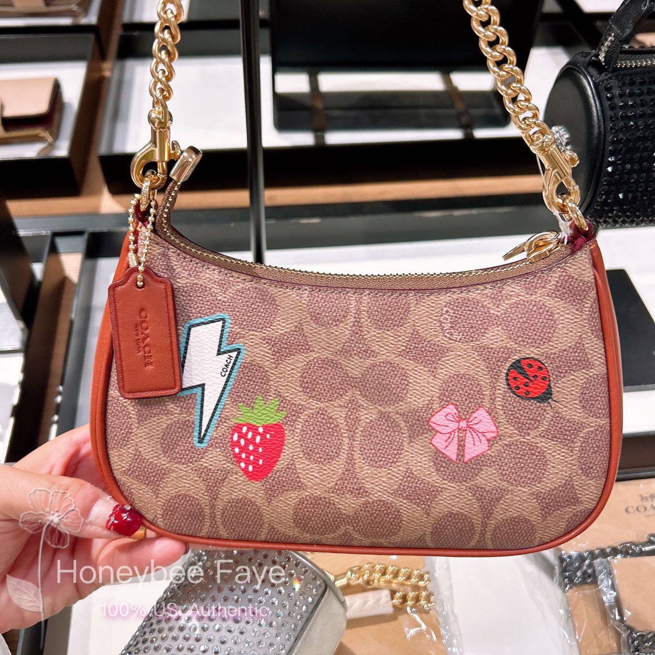 Coach Teri Mini Crossbody Bag In Signature Canvas With Sticker Size ONE SIZE - 5 Thumbnail