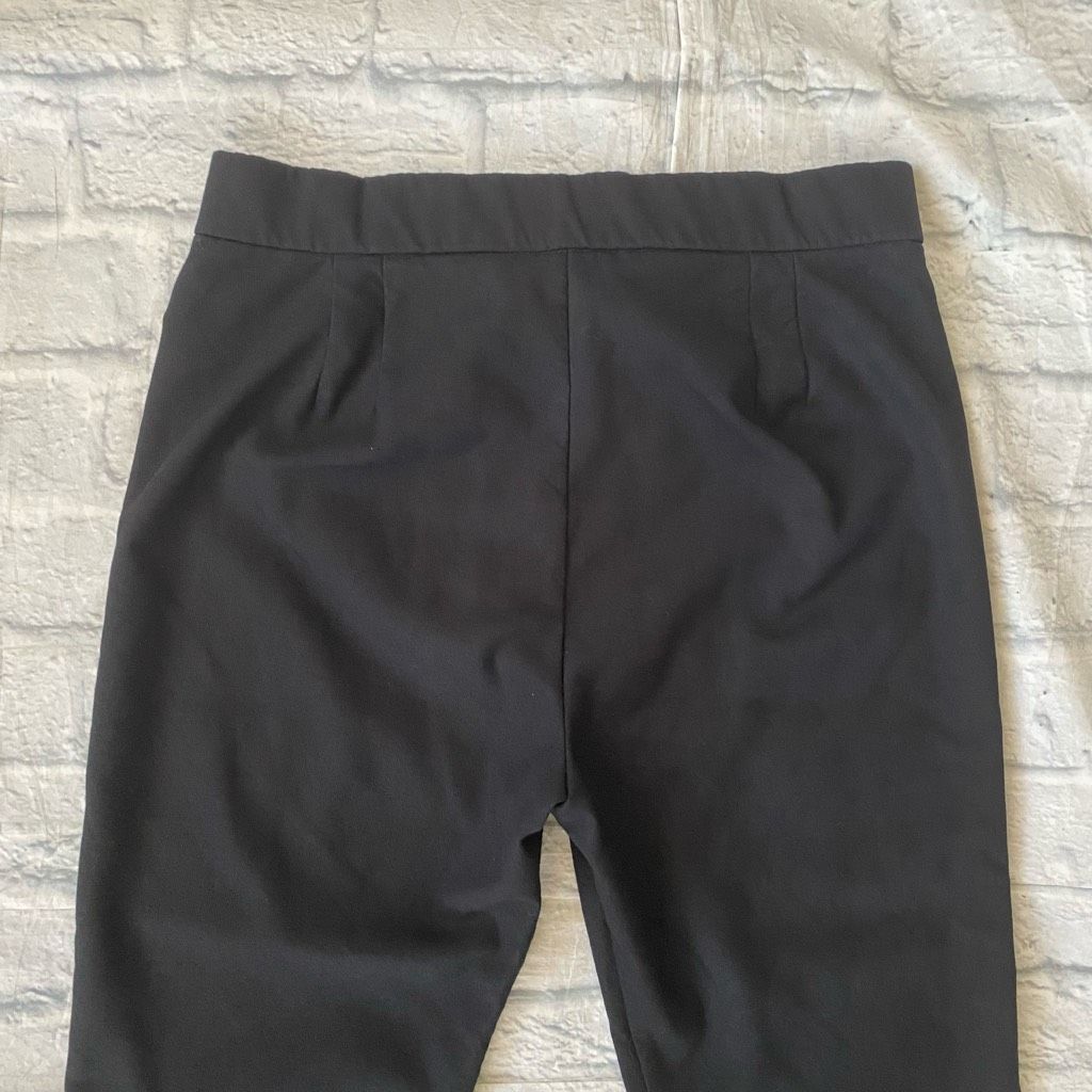 Zara Zara women L pull on stretchy comfy cropped dress pants blac Size 34" / US 12 / IT 48 - 6 Thumbnail