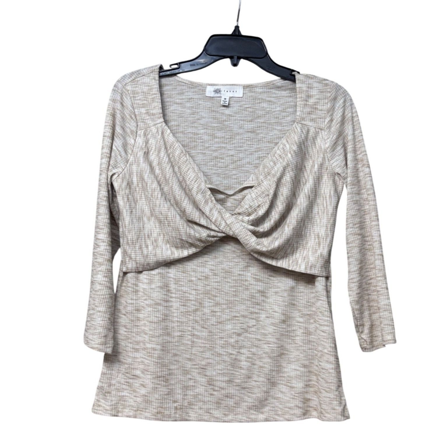 Other Fever Spaced-Dyed Twist-Front Top, Sand, Sz. M Size M / US 6-8 / IT 42-44 - 5 Thumbnail