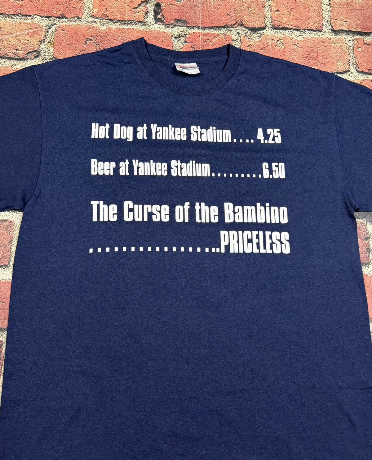 Vintage Vintage Babe Ruth Yankees Curse of the Bambino Priceless Tee Size US L / EU 52-54 / 3 - 3 Thumbnail