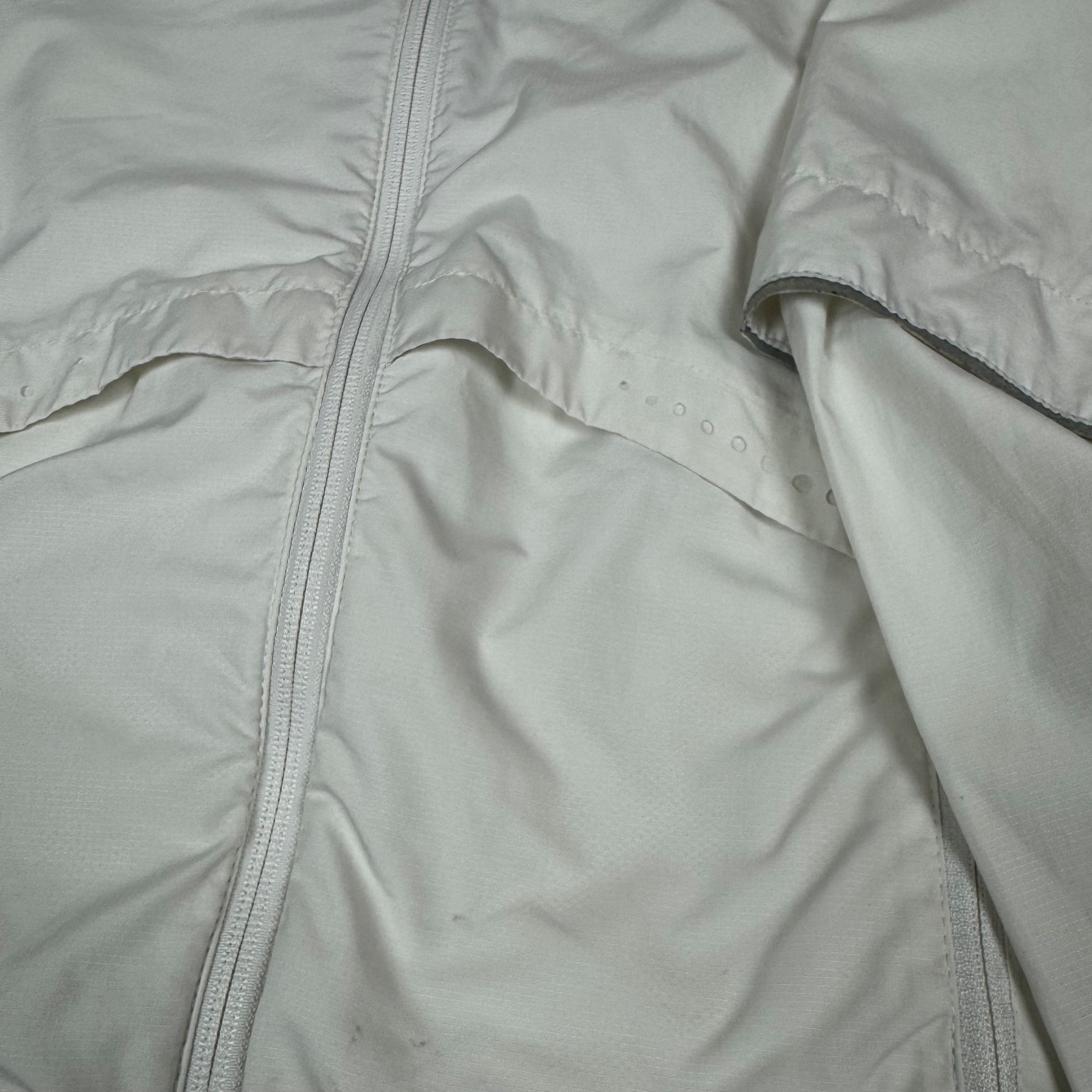 Nike × Vintage Nike Women's White Solo Swoosh Hooded Full Zip Jacket Large Size L / US 10 / IT 46 - 3 Thumbnail