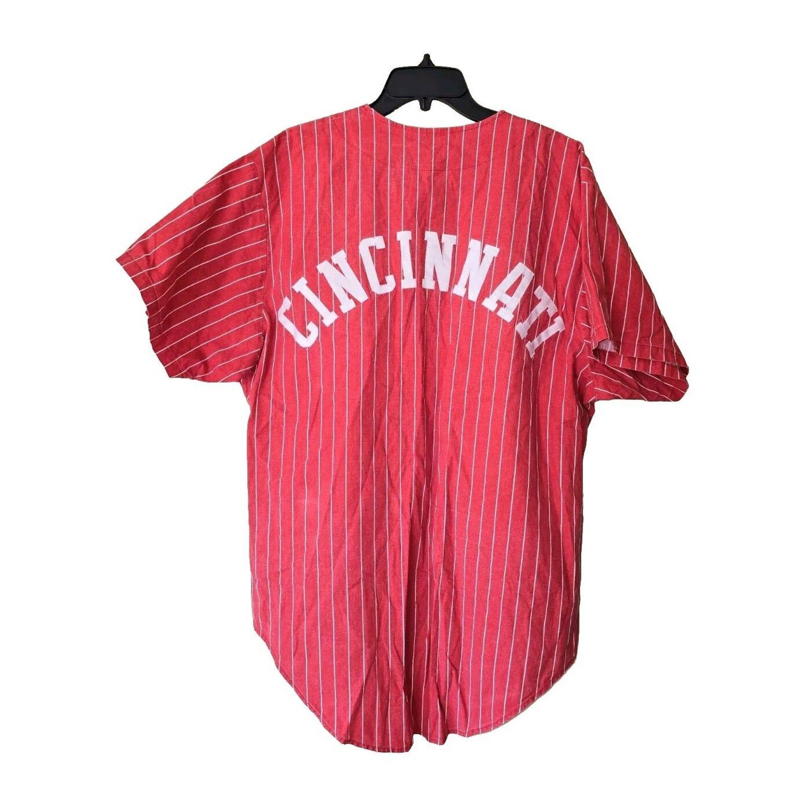 Chalk Line Vintage Chalk Line XL Cincinnati Reds Pinstripe Jersey Size 42 - 2 Thumbnail