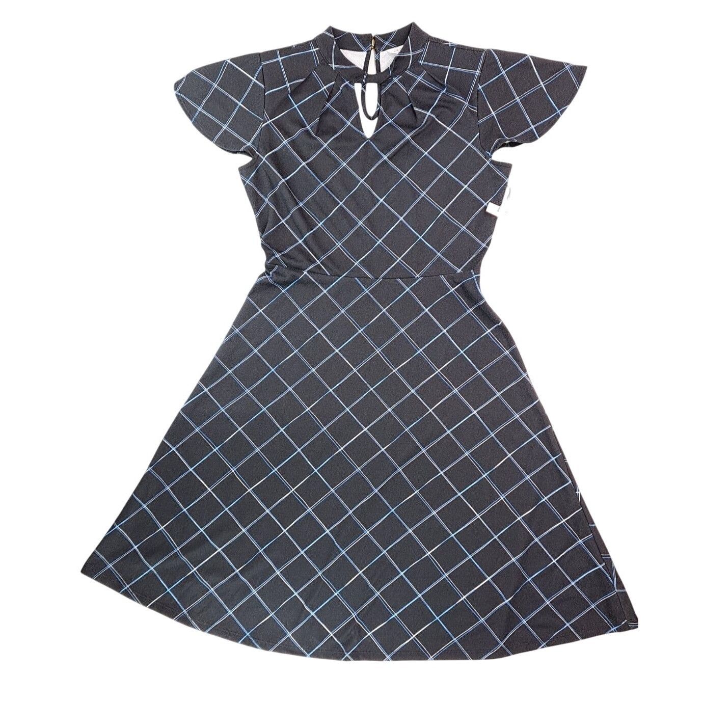 Liz Claiborne Liz Claiborne Black Plaid Square Fit Flare Dress Women Sz 6 Size M / US 6-8 / IT 42-44 - 2 Thumbnail