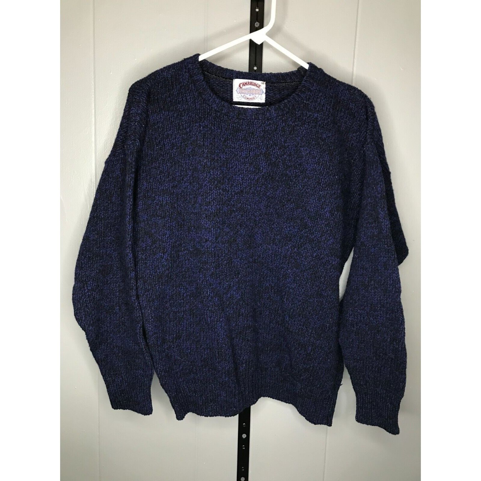 Vintage VTG Cambridge Dry Goods Sweater Women Medium Blue Black Wool Size M / US 6-8 / IT 42-44 - 1 Thumbnail