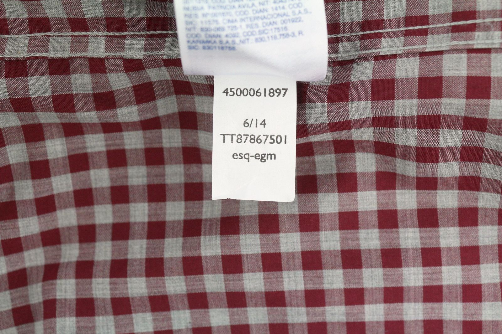 Tommy Hilfiger S Burgundy Check Tailored Fitted Shirt 84972 Size US S / EU 44-46 / 1 - 10 Thumbnail