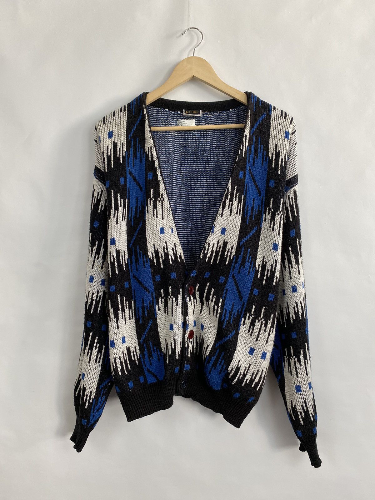 Japanese Brand Vintage 90s Cardigan Knit Sweater Japan Congo Style hype Y2K Size US XL / EU 56 / 4 - 2 Thumbnail