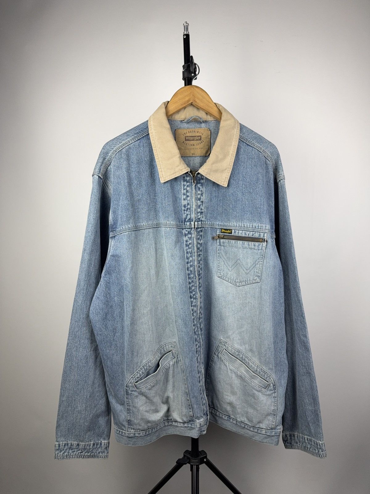 Wrangler Vintage Retro 90s Wrangler Western Cowboy Denim Work Jacket Size US XXL / EU 58 / 5 - 1 Thumbnail