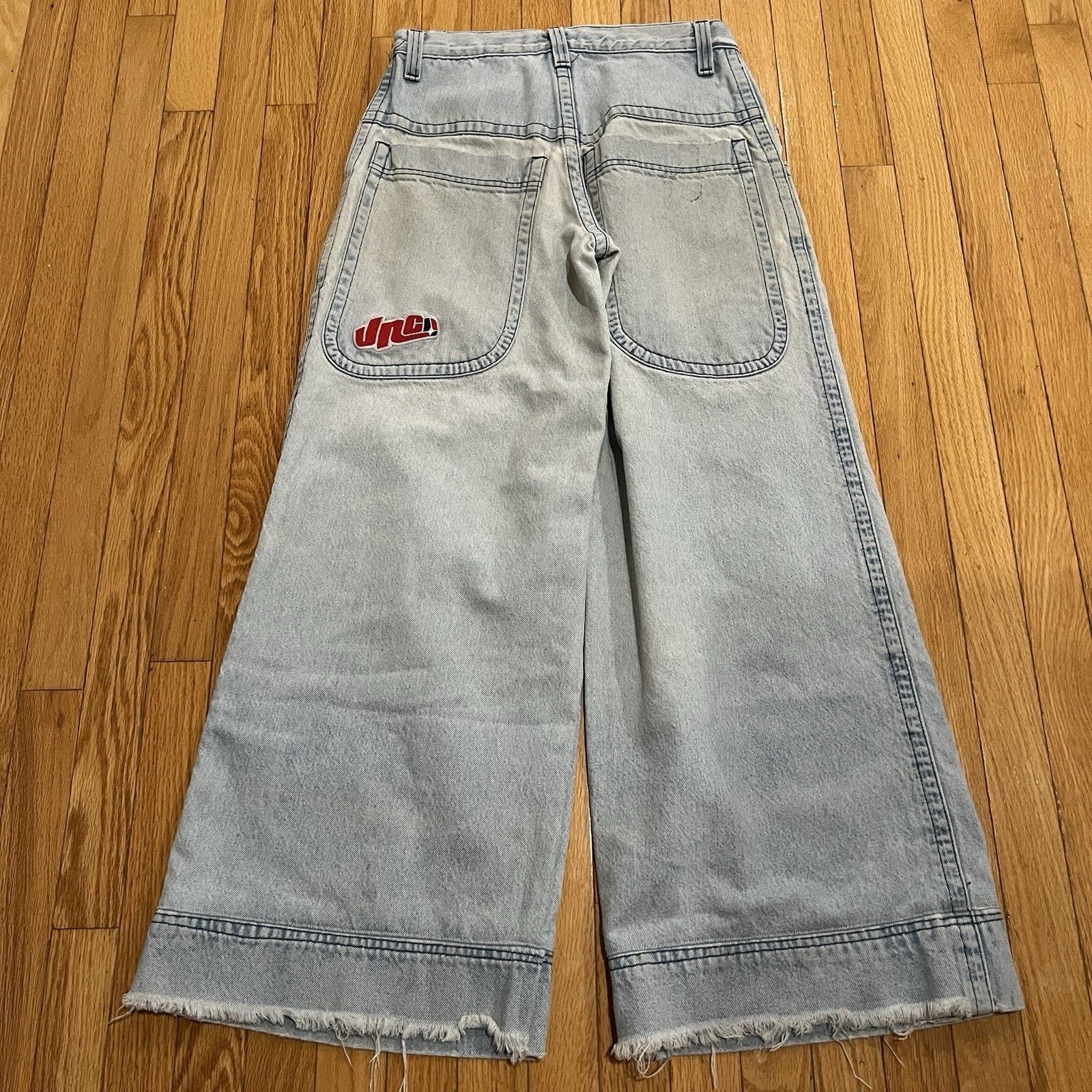JNCO Jnco Jeans Destroyer Blue Jeans Vintage 90’s Rave Y2K Baggy Size US 31 - 1 Thumbnail