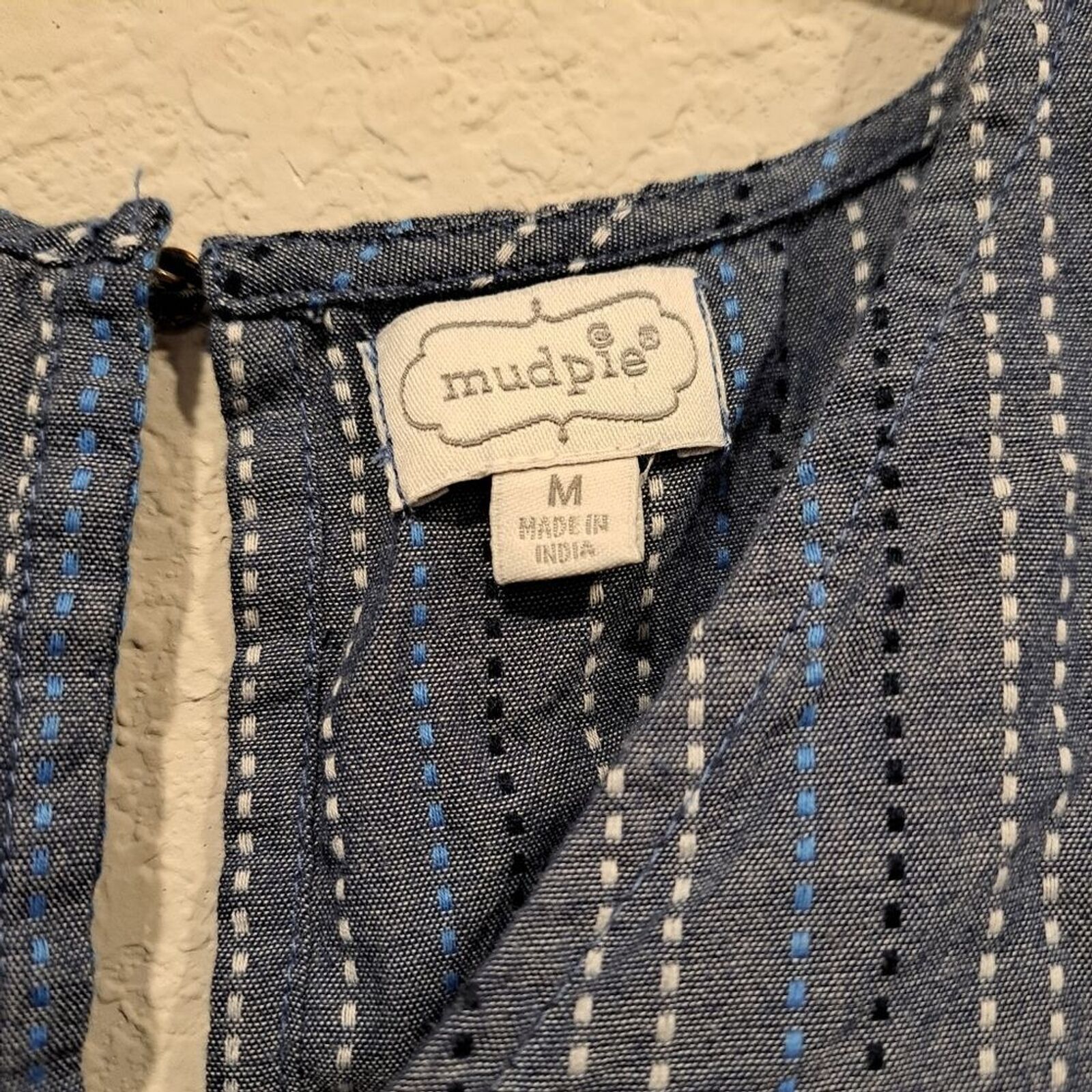 Other Mudpie ruffle flutter sleeve romper blue denim size M Size 36" / US 14 / IT 50 - 3 Thumbnail