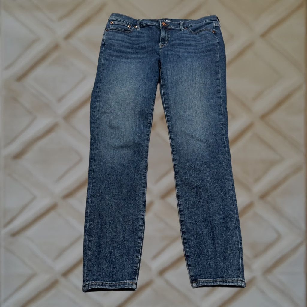 J.Crew J.Crew Jeans Toothpick Denim Skinny 32 Tall Blue Medium Wash Women Regular Fit Vintage No (whether to include vintage) Size 24" / US 00 / IT 34 - 1 Thumbnail