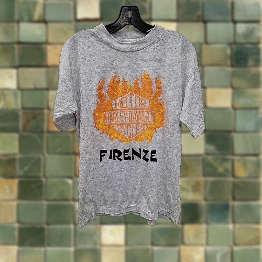 Vintage VINTAGE Harley Davidson Firenze Italy Men Graphic T Shirt Large Gray Size US L / EU 52-54 / 3 - 1 Thumbnail