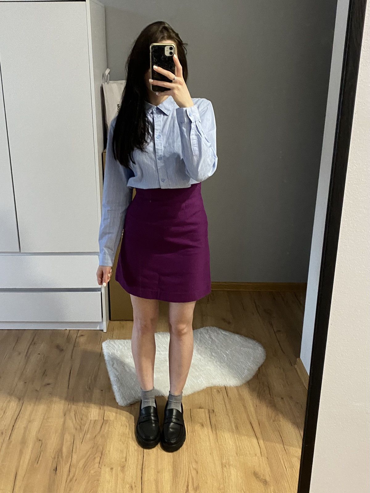 Miu Miu Miu Miu Purple Mini Skirt High Waist Size 27" / US 4 / IT 40 - 8 Thumbnail