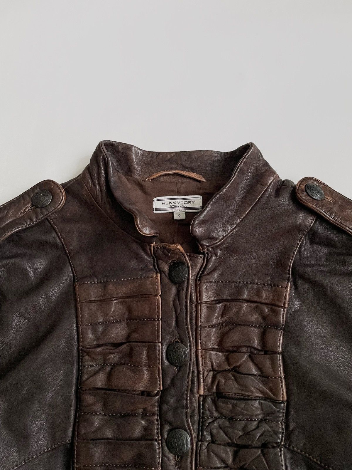 Other Hunkidory boho leather brown jacket 2000s Size S / US 4 / IT 40 - 5 Thumbnail