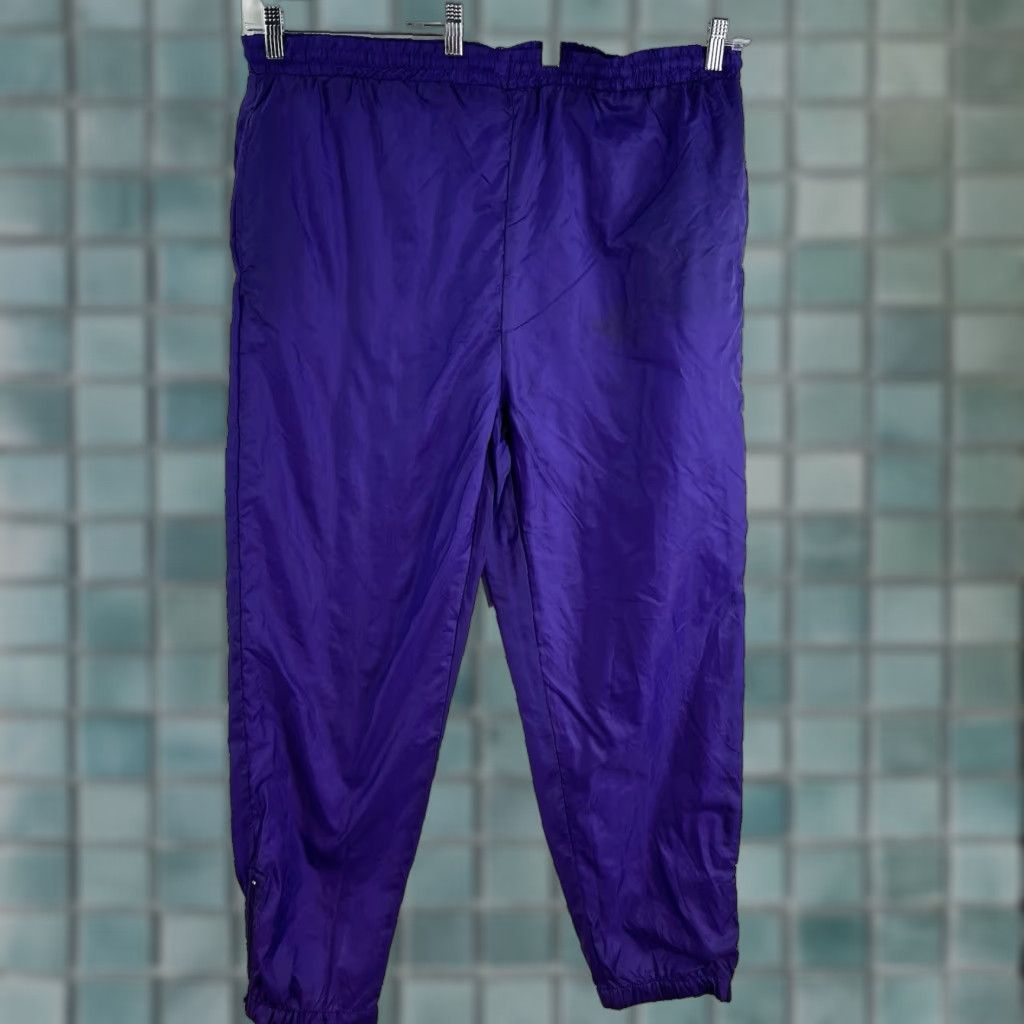 Jordache Vintage Jordache Activewear Pants Men XL Tapered Track Pants Purple 80s 90s Nylon Pockets Size US 36 / EU 52 - 1 Thumbnail
