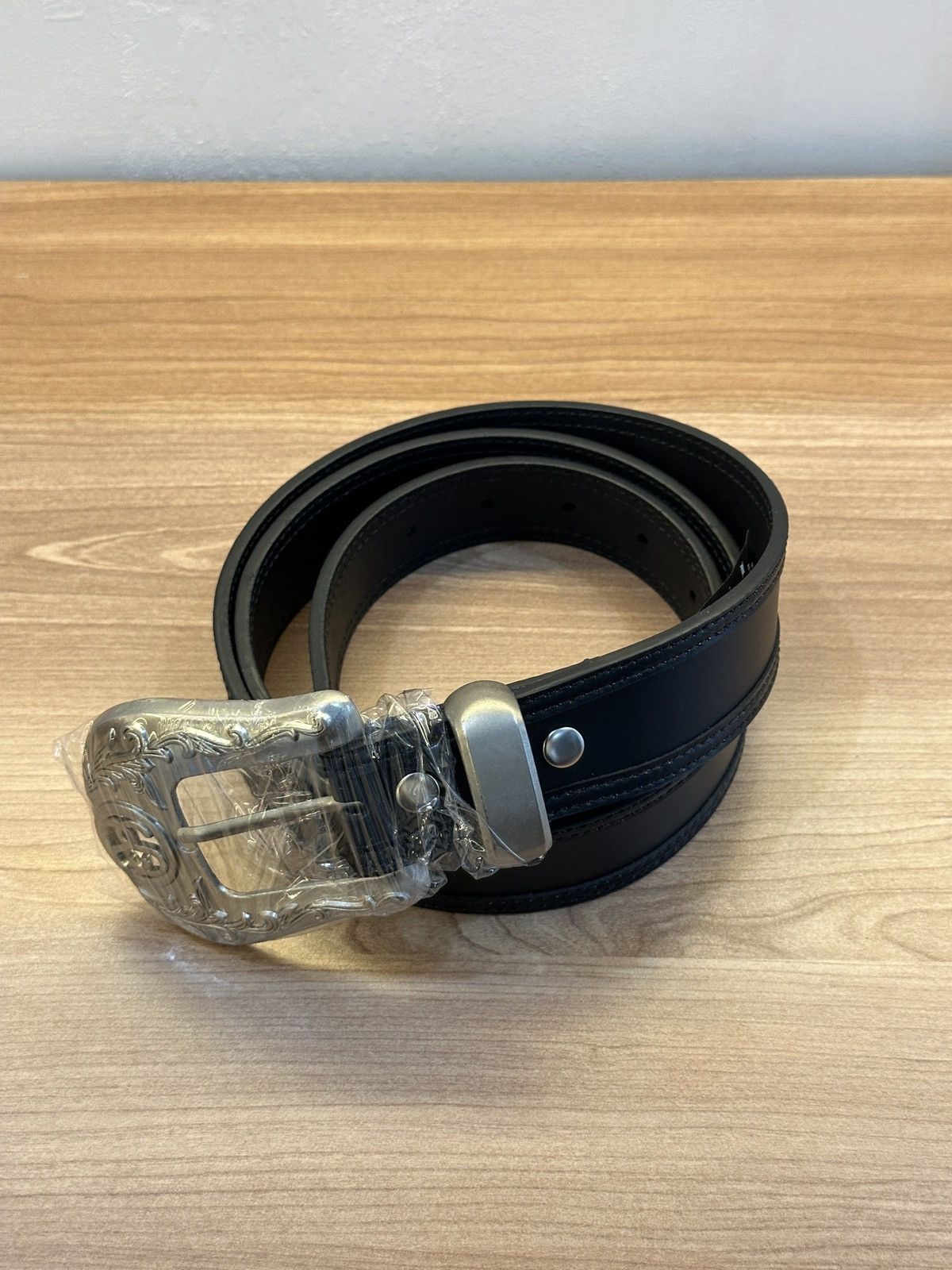 Stussy Stussy SS Link Cowboy Belt in Black Leather | Grailed
