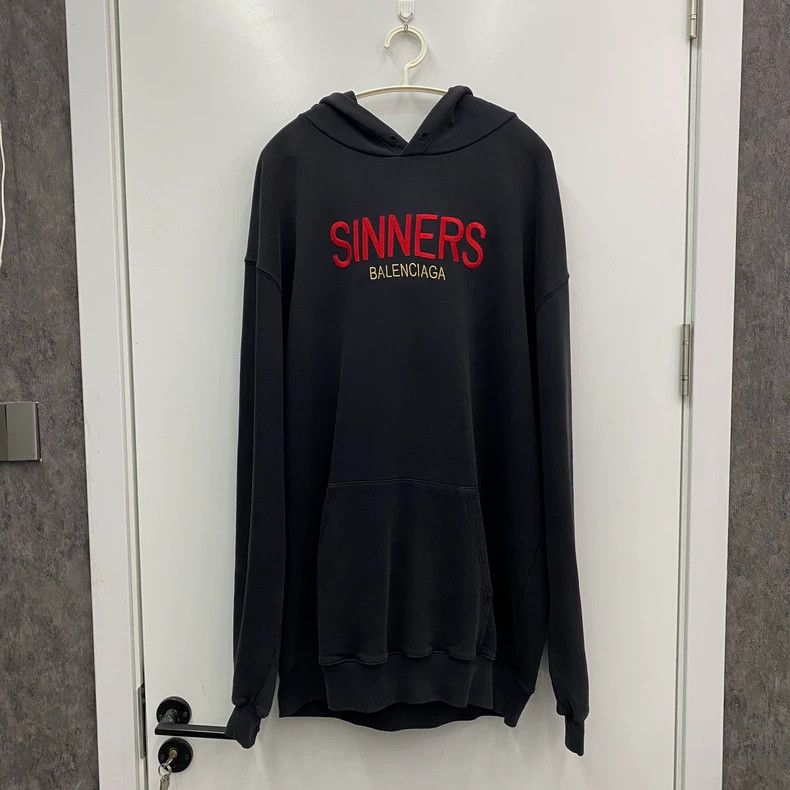 Balenciaga Balenciaga Black Sinner Hoodie Size US M / EU 48-50 / 2 - 1 Thumbnail