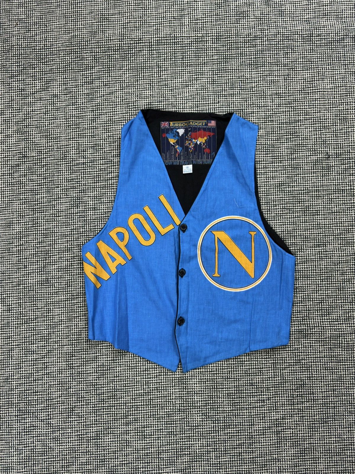 Vintage Turbogadget Napoli Soccer Fan Vest Jacket 90s vintage Size US M / EU 48-50 / 2 - 1 Thumbnail